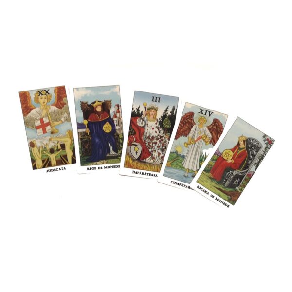 Set de cărți de Tarot - Rider Waite și carte explicativă în limba română - 78 cărți + Tarotul Talismanele Succesului cadou - imagine 2