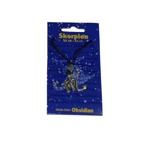 Pandantiv cu obsidian si zodia Scorpion