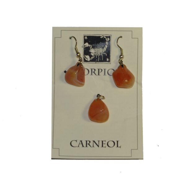 Set din carneol pentru zodia Scorpion